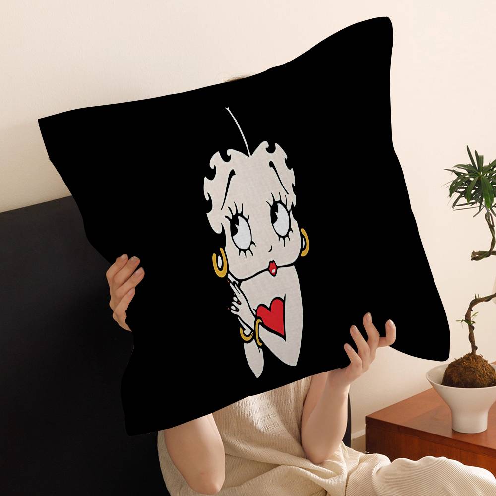 B-Betty Girl B-Boop Cushion Cover Inches Farmhouse Decor Home Throw Pillow Covers for Couch Decorations
