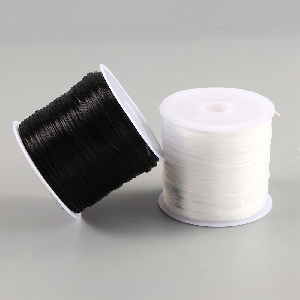 60m 0.8mm Flat Elastic Crystal Jewelry Cord Beading String Strong Stretchy Thread Cords For DIY Necklace Bracelet Jewelry Making