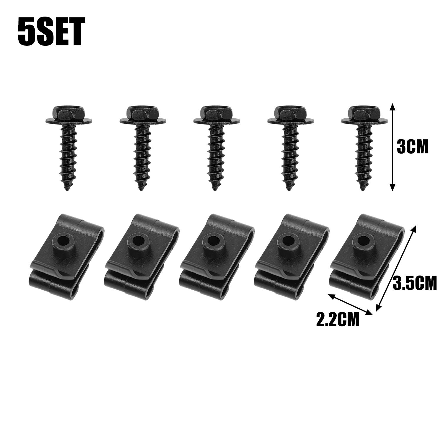 Car Screw Base Bayonet Clip Self-Tapping Screw U-Clip Auto Fender Bumper Protector Clip Screw for Toyota Camry RAV4 IS300