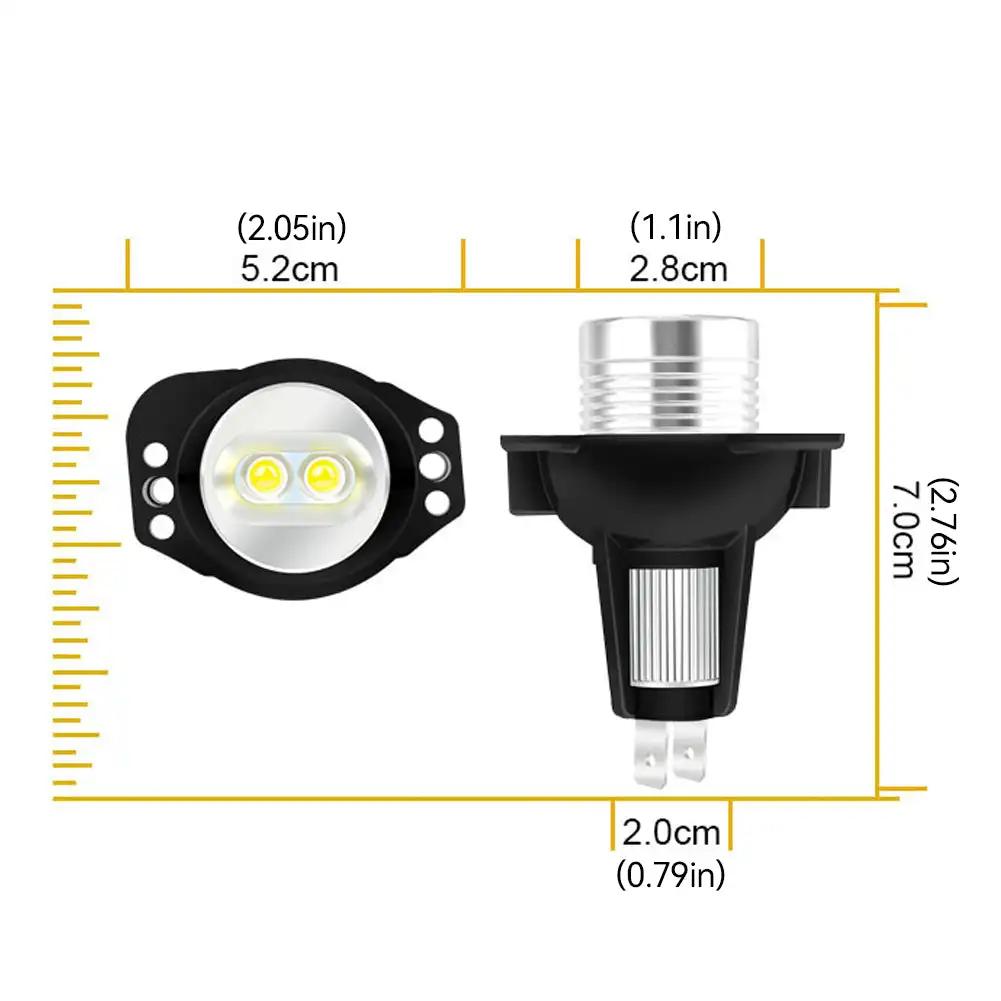 2 stk 10w LED Angel Eyes markeringslys Pærer feilfri hvit/rød/blå for BMW E90 E91 3-serie 325i 328i 335i 2006-2008