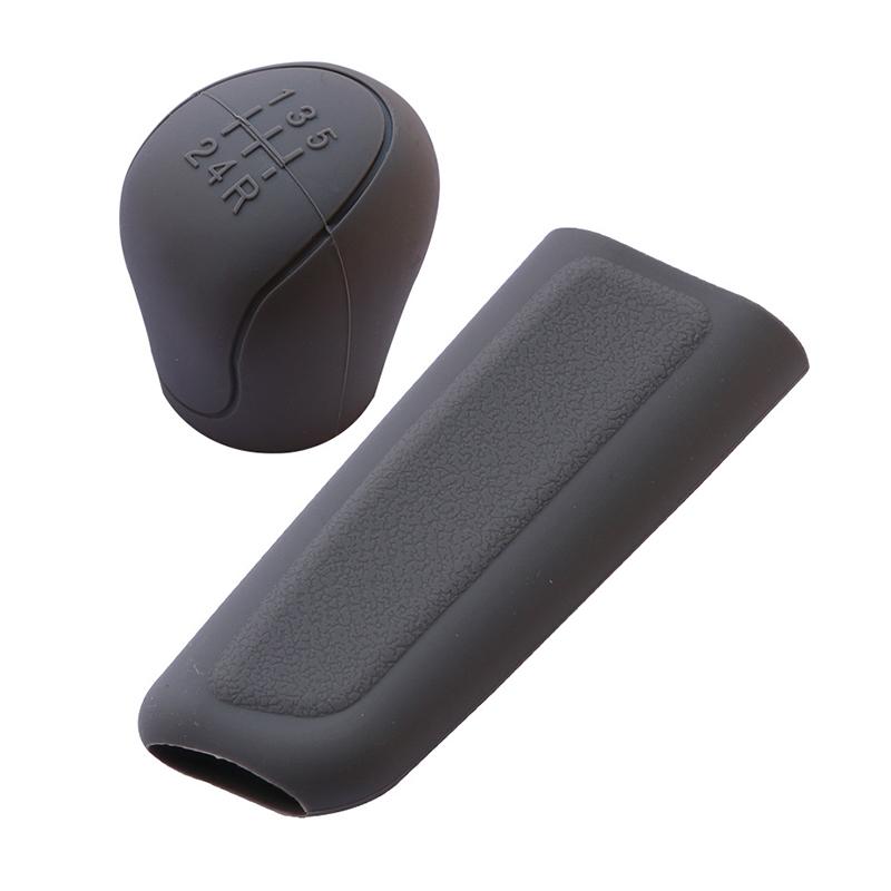 Silicone Car Gear Shift Knob Cover Shell Pink 5 6-speed Non-Slip Grip Handle Protective Covers Manual Car Interior Accessories