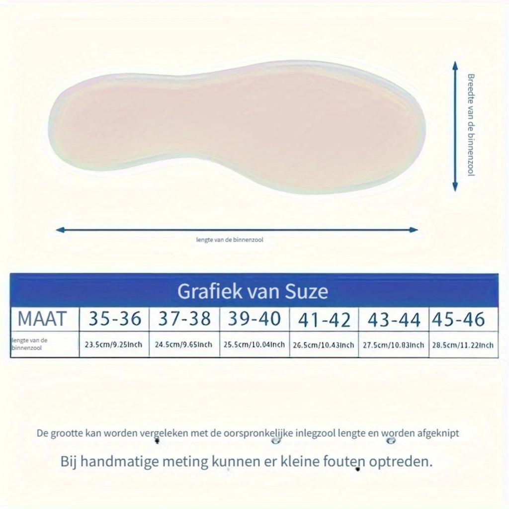 Silicone Sports Insole - Shock-absorbing, Comfortable Cushioning, Suitable for Running and Standing, with Arch Support, Insole