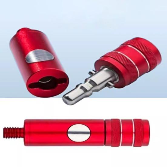 1 Set Fishing Landing Net Head Connector 8MM Quick Release Dip Net Rod Adapter Alloy Converter Fitting Fishing Accessories