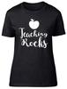 Teaching Rocks Womens Ladies Teacher Gift Fitted Tee T-Shirt