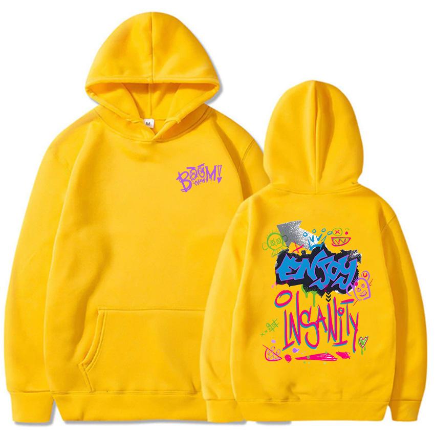 Boom Monkey Cartoon Graphic Hoodies Jinx  Arcane Video Game Funny Sweatshirt Long Sleeve Women Hooded