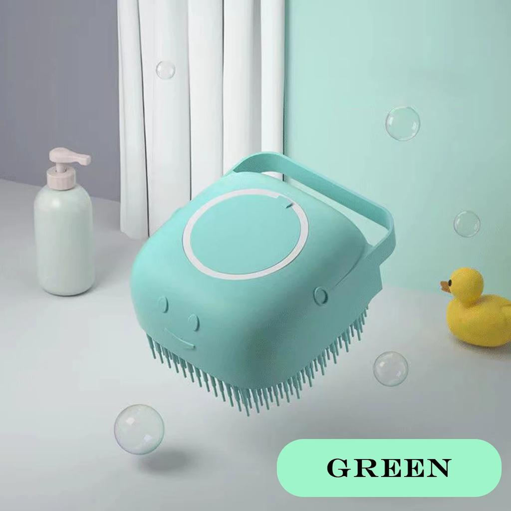 Pet Dog Shampoo Brush Cat Massage Comb Grooming Brush Suitable for Bathing Long and Short Hair Pets Soft Silicone Rubber