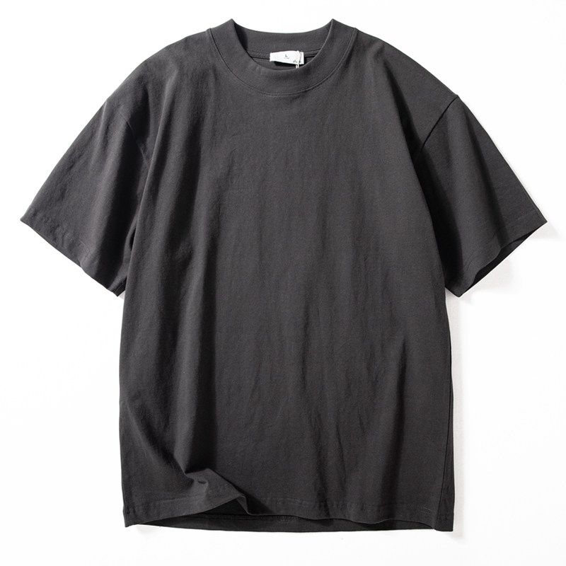 Short-Sleeved T-Shirt for Men 2025 Summer New Style Washed Cotton Top Pure Color Basic Versatile Loose Casual Half-Sleeve