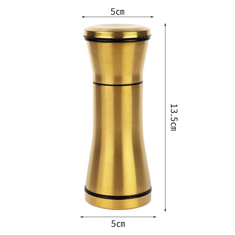 Titanium-Plated Stainless Steel Spice Grinder for Sea Salt and Black Pepper