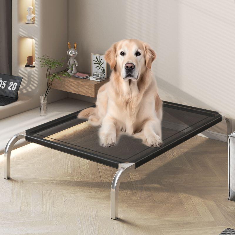 Dog Beds Breathable Dogs Bed Detachable Iron Frame Dog Beds for Large Dogs Camping Pet Camping House Washable Outdoor Pet Kennel