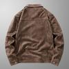 Men's Retro Hong Kong Style Suede Jacket - Spring/Autumn Workwear Lapel (22076)