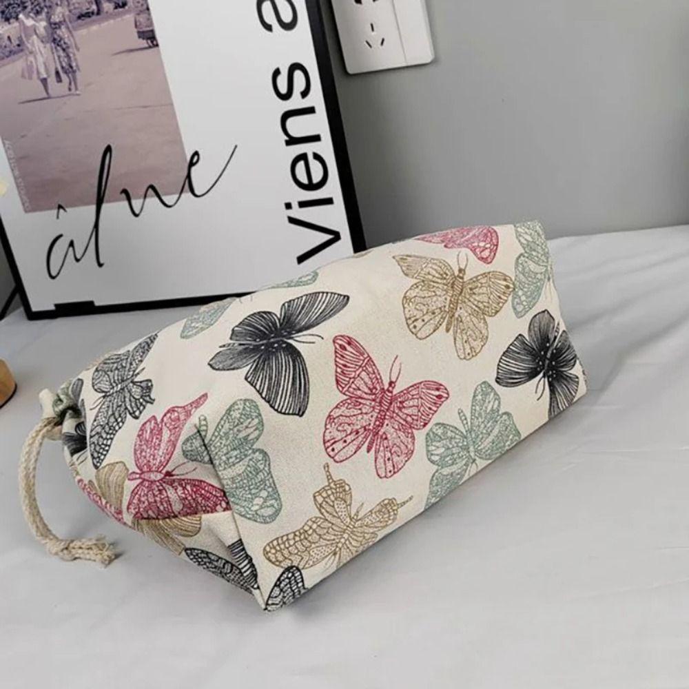 INS Japanese Style Lunch Bag Large Capacity Women's Tote Bag Drawstring Canvas Handbag  Work