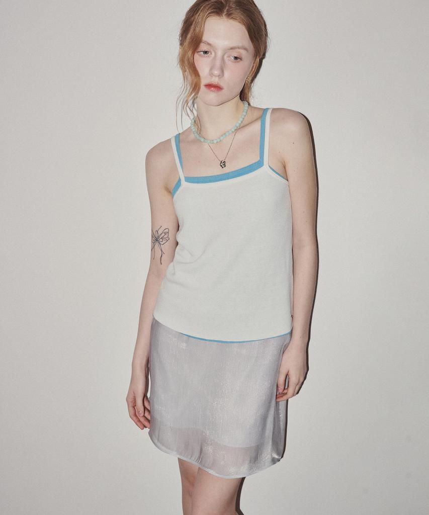 Melly And Rose Shiny Mini Skirt (315304)_Silver