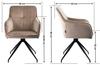 MARKO swivel chair upholstered in ecru fabric