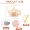 Silicone Afternoon Tea Set Toy Kitchen Accessories Tea Role Party Food Play Early Educational Toys for Toddlers Girls Boys Kids
