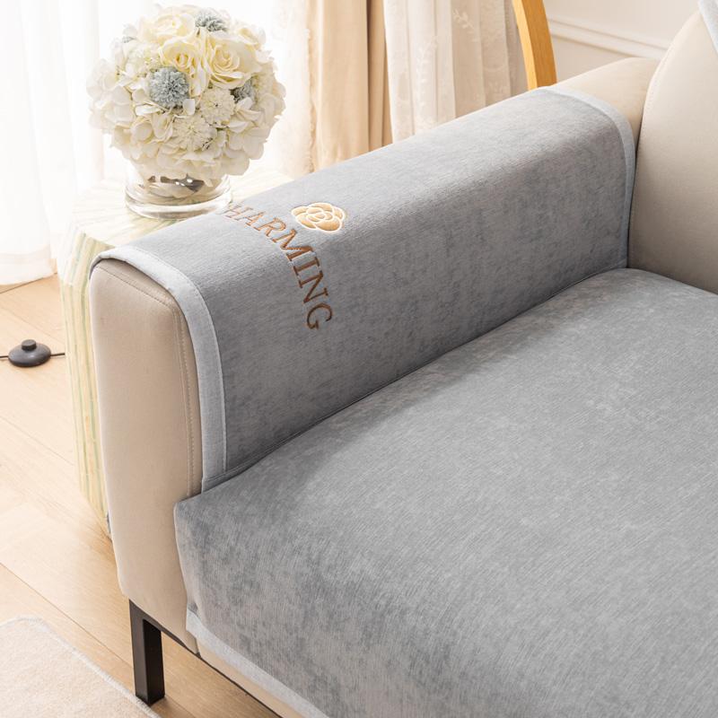 Luxury Chenille Sofa Cover Protector Non-slip Wide Gold Side Couch Slipcover Four Season Universal Sofa Covers for Living Room