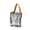 Glass Vase Transparent Tote Bag Shape Wrinkled Irregular Texture Flower Vase Hydroponics Accessories Terrarium Home Decoration