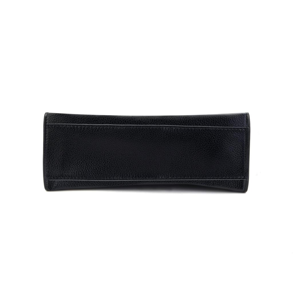 Bally Emblem Fashion Casual Solid Color Grain Leather Tote Shoulder Bag Women bags Black 6306504