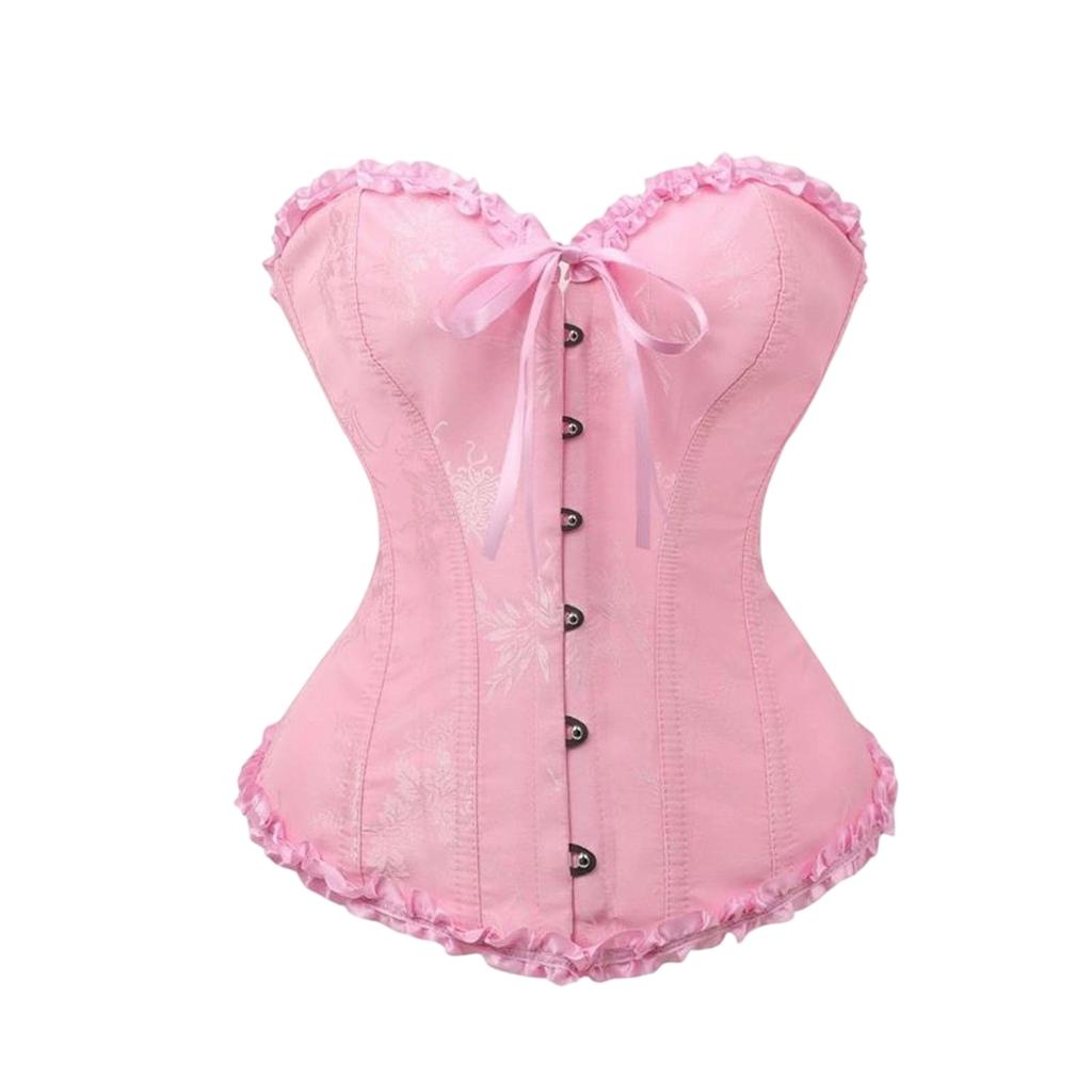 Women's Corset Top with Lace-Up Front Bustier Shapewear for Daily Wear