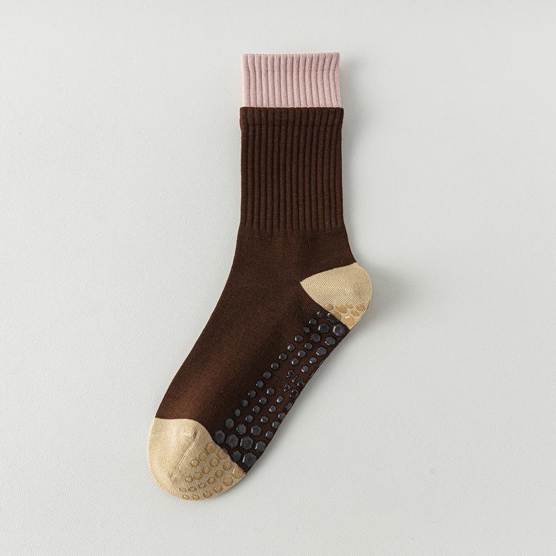 Yoga Socks, Women's Summer Thin Mid-calf Socks, Professional Fitness Pilates Sports, Anti-slip Long Calf Socks with Shark Pants