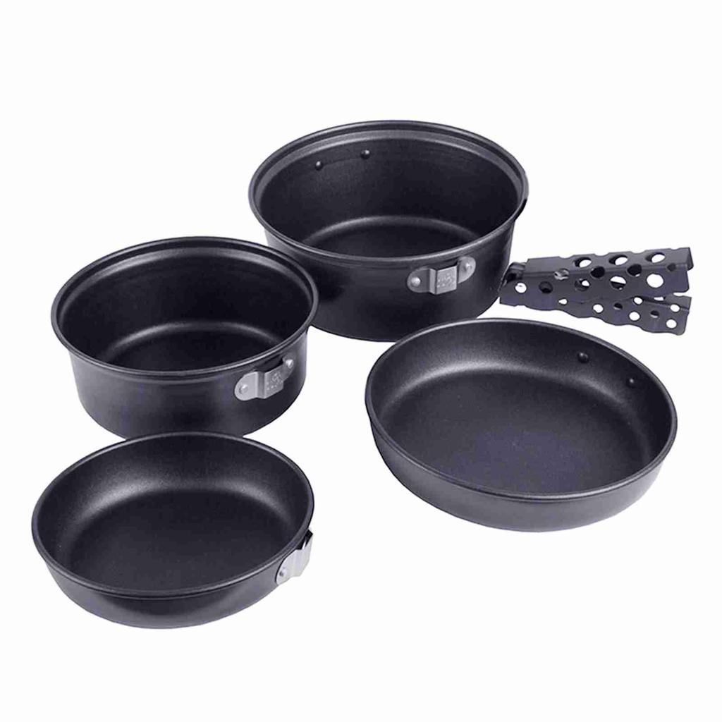 Camp Plates And Pans Sets Nonstick Backpacking Picnic Cooking Ultra lightweight Portable