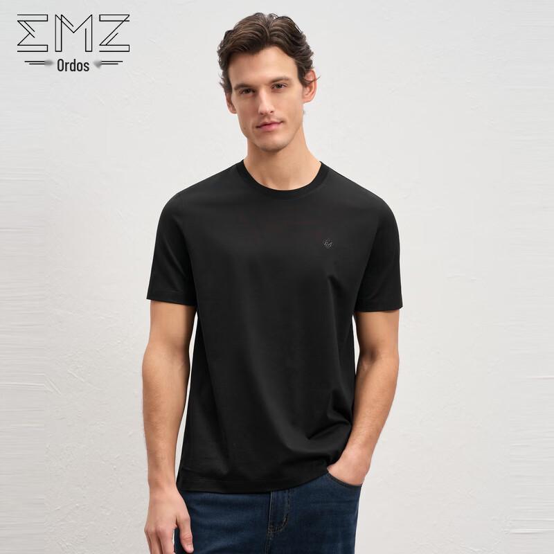 EMZ Erdos Men s Cotton Blend Round Neck Short Sleeve T-Shirt XL