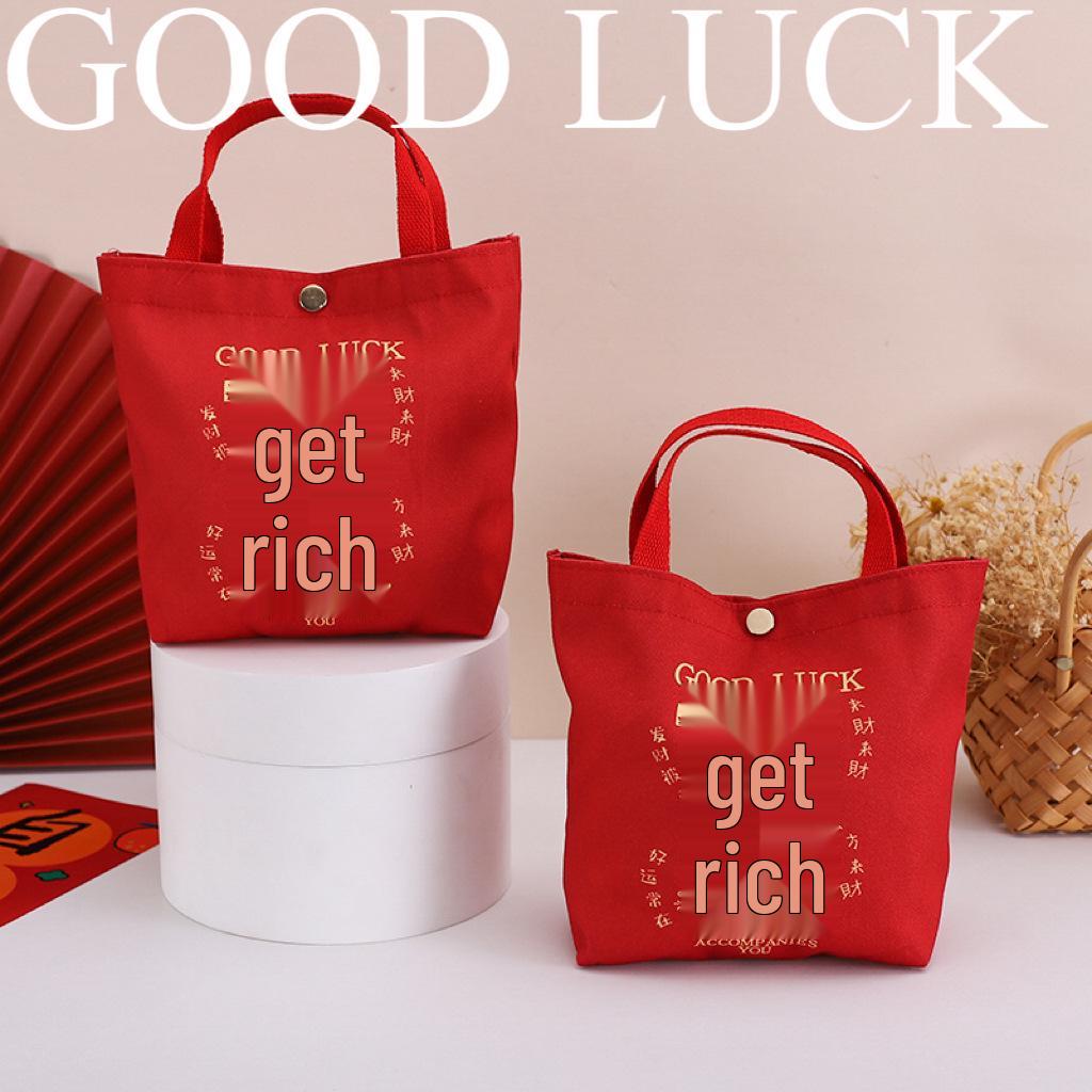 Get Rich Canvas Tote: Chic Bridesmaid, Candy, Wedding Gift Bag with Luxurious Feel