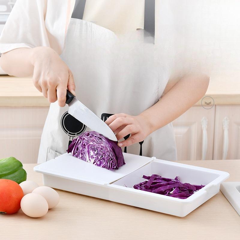 Tábua de Corte Multifuncional Três em Um Antimoho de Dupla Face, Tábua de Picar Doméstica, Tábua de Corte de Frutas para Escorrer Água