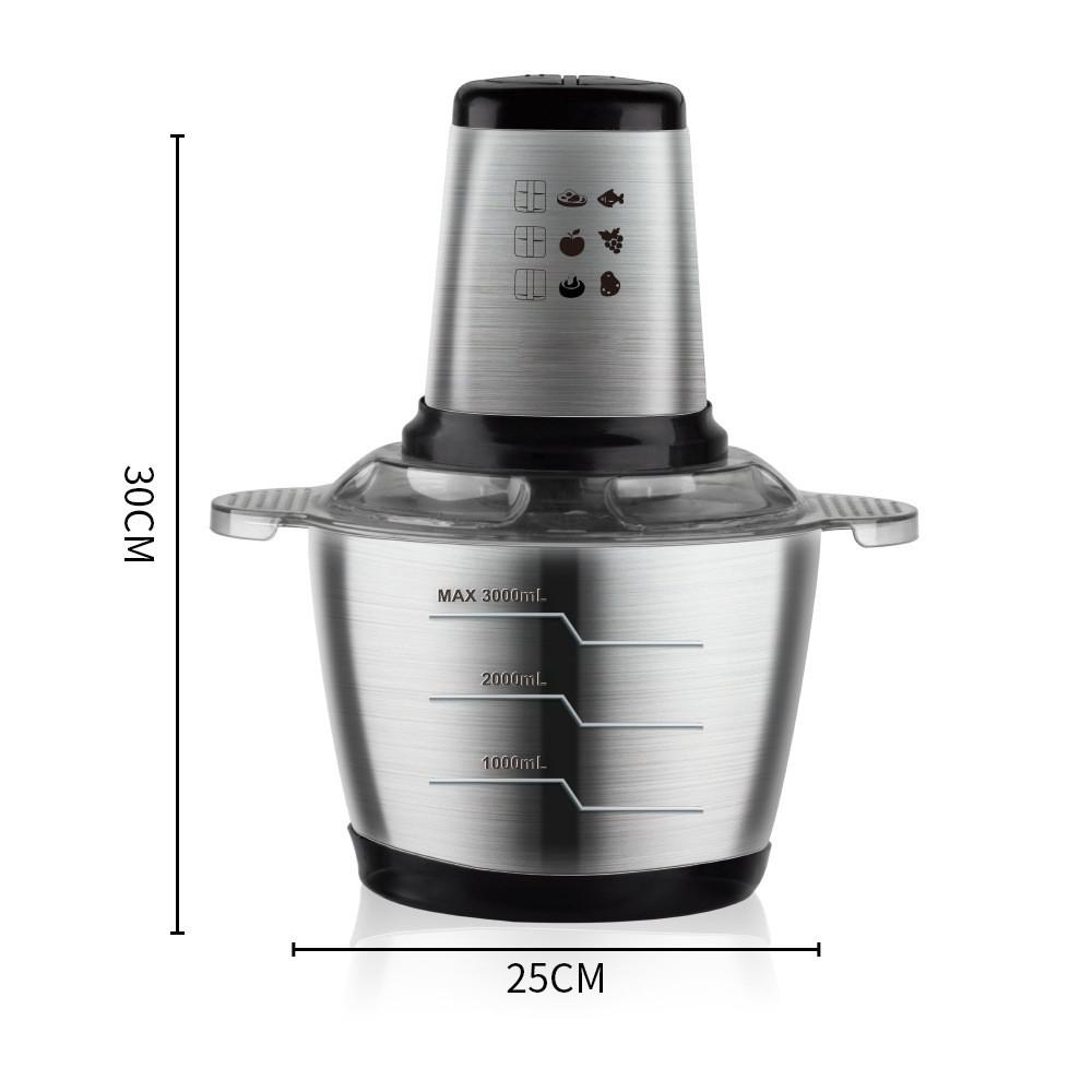 Кухонный многофункциональный автоматический измельчитель, мясорубка большой емкости, бытовая электрическая мясорубка из нержавеющей стали