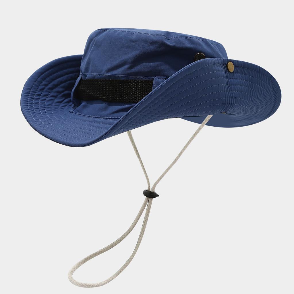 Wide Brim Fisherman Hat For Men Women Sun Protection Breathable Outdoor Summer Accessory