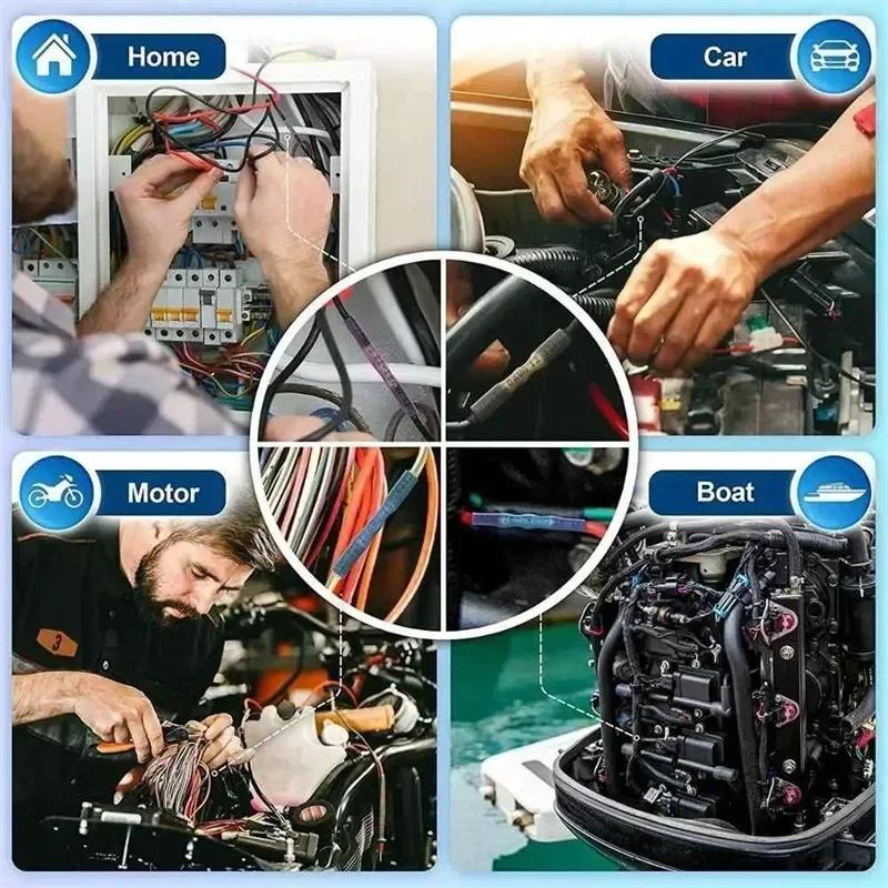 280PCS Insulated Cable Connector Electrical Wire Crimp Spade Butt Ring Fork Set Ring Lugs Rolled Terminals Assorted Kit New