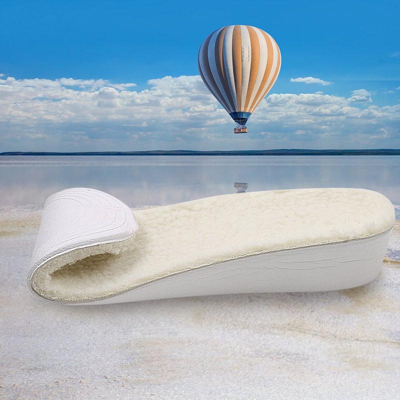 Winter Warm Breathable Sweat Absorption PU Physical Inner Height Increase Insole Imitation Wool Insole Men's and Women's Sports Full Pad