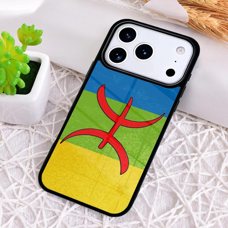 Amazigh Flag Phone Case for iPhone 17 Air 16 15 11 12 14 13 Pro Max Shockproof Cover