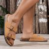 Boda Ma Ken 2025 Retro Cork Sole Suede Sandals, Double Buckle for Men & Women