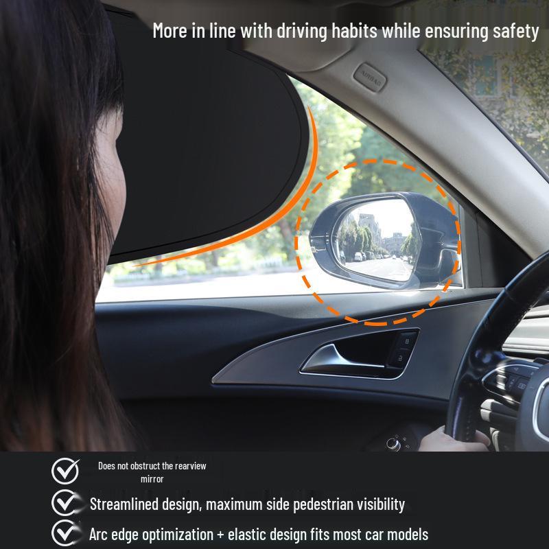 Premium Black Glue Electrostatic Sunshade: Heat Insulation & Privacy Protection for Car Windows
