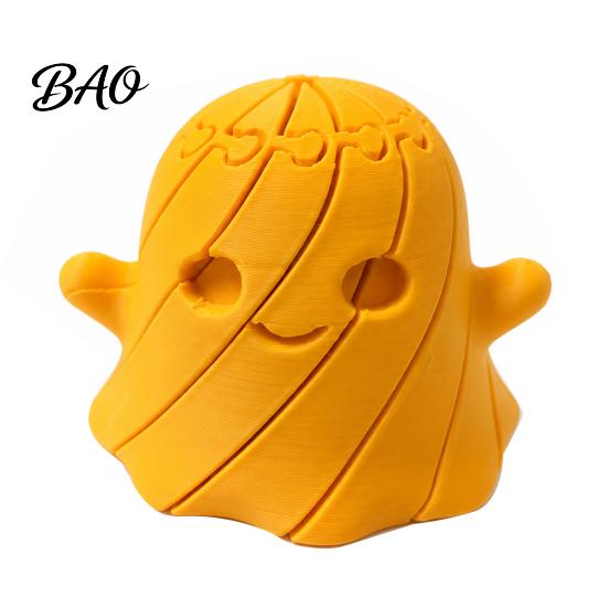 Stretchable Ghost Figures 3D Printed Fidget Toy, Flexible Slippery Sensory Toy for Kids Adults, Cute Figurine Stress Relief Halloween Desk Decoration