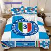 SSC Neapol Vzor Povlečení Sada Prošívaných Dek Quilt Cover Povlak na Polštář Domácí Dekorace Dárek k Narozeninám (1 * povlak na peřinu + 2 * povlak na polštář, bez jádra)
