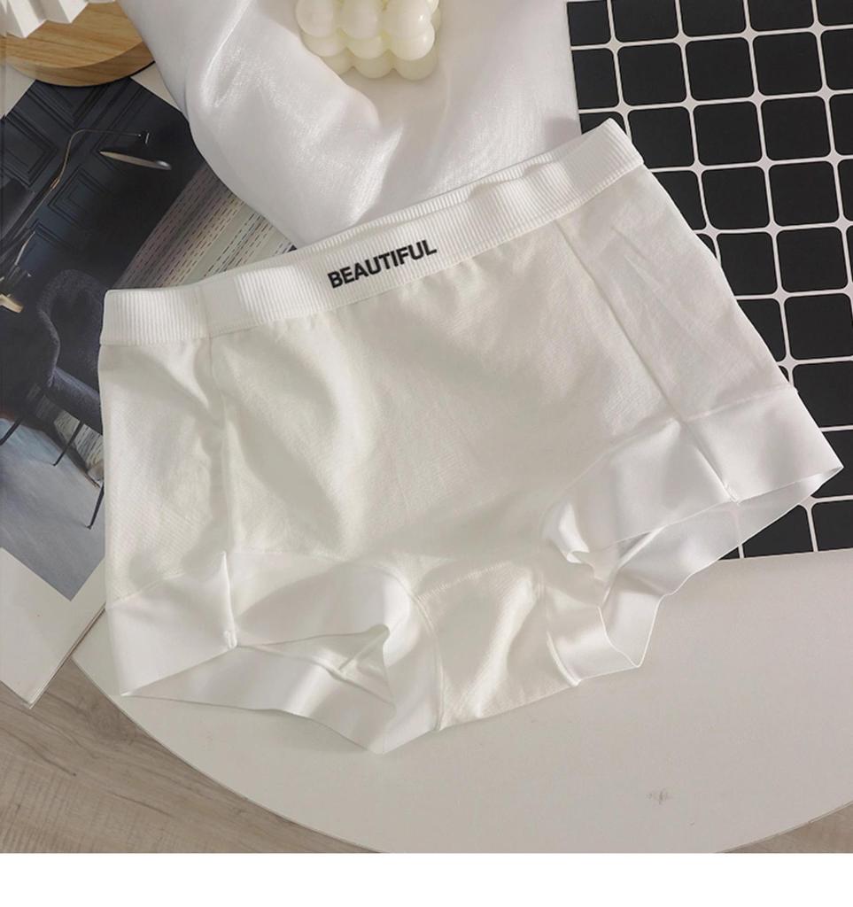 Women's Seamless Cotton Boxer Briefs with Antibacterial Protection
