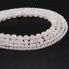 4 6 8 10 12 mm Natural Stone Frost Crab White Agates Round Spacer Loose Bead For Jewelry Making DIY Necklaces Bracelets Strand