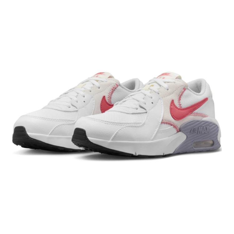 Nike Air Max Excee Comfortable Low Top Kids' Running Shoes White Red Teenagers CD6894-119