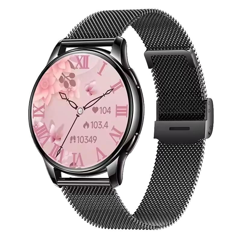 Women Smart IP67 Waterproof 1.32 Inch AMOLED Watch Screen Blood Oxygen Heart Rate Monitor Android Silica Gel
