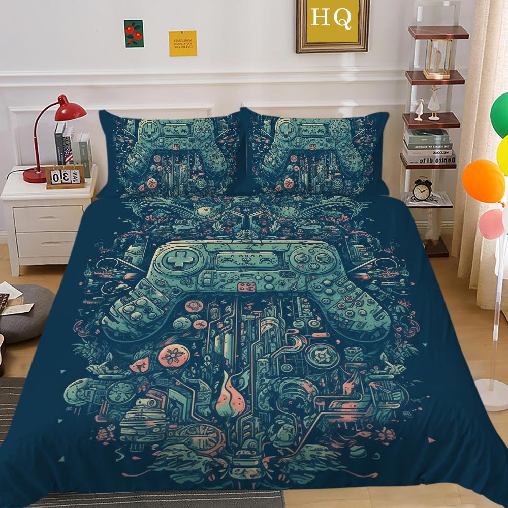 Fashion Bed Cover 3D Printed Homes Bedding Set Game Style Home Textiles Queen Size Polyester Comfortable Home Bedclothes
