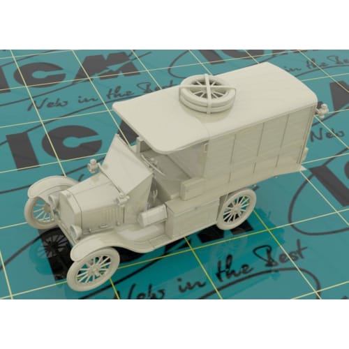 ICM 1/35 Scale Model T Ford 1917 Early Model Ambulance AAFS Plastic Model 35665