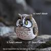 Vintage Handmade Miniature Wooden Owl Sculpture Statue Figurines Animal Desk Ornament for Home Decoration Gift Decorative Wood