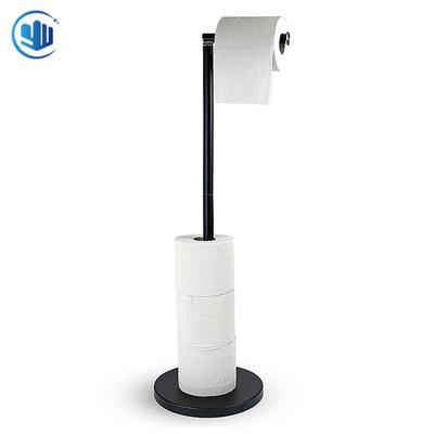 Bodenstehender Toilettenpapierhalter aus Edelstahl Badezimmer-Tissue-Spender mit Bohrerloser Montage
