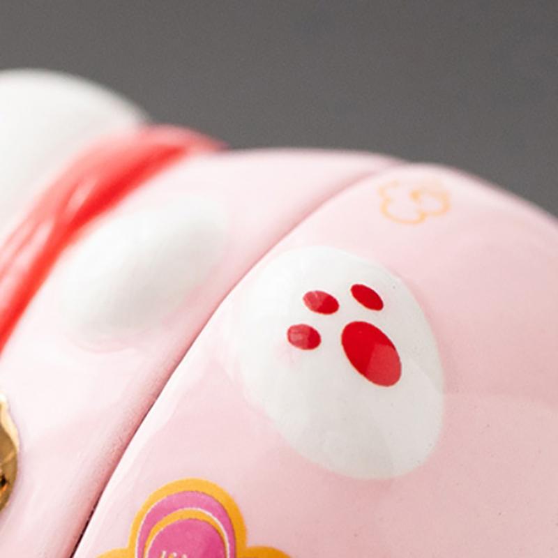 Japonský keramický hrnek pro štěstí Kočka Daruma řemesla Kreslené ozdoby Kočka pro štěstí Krajina Domácí dekorace Soška Kočky pro štěstí Figurky