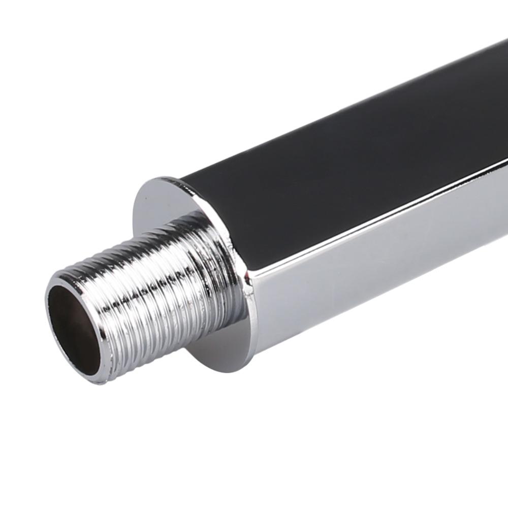 40cm Shower Extension Arm 304 Stainless Steel Wall Mounted Silver Polished Extra Arm Bathroom Bracket Bar For Rain Shower Head