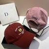 Autumn New Cute Embroidered Puppy Bone Cap Plain Face Small Versatile Casual Baseball Cap Women