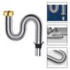 304 Stainless Steel Sink Siphon Drain Hose Flexible for Convenient Drainage
