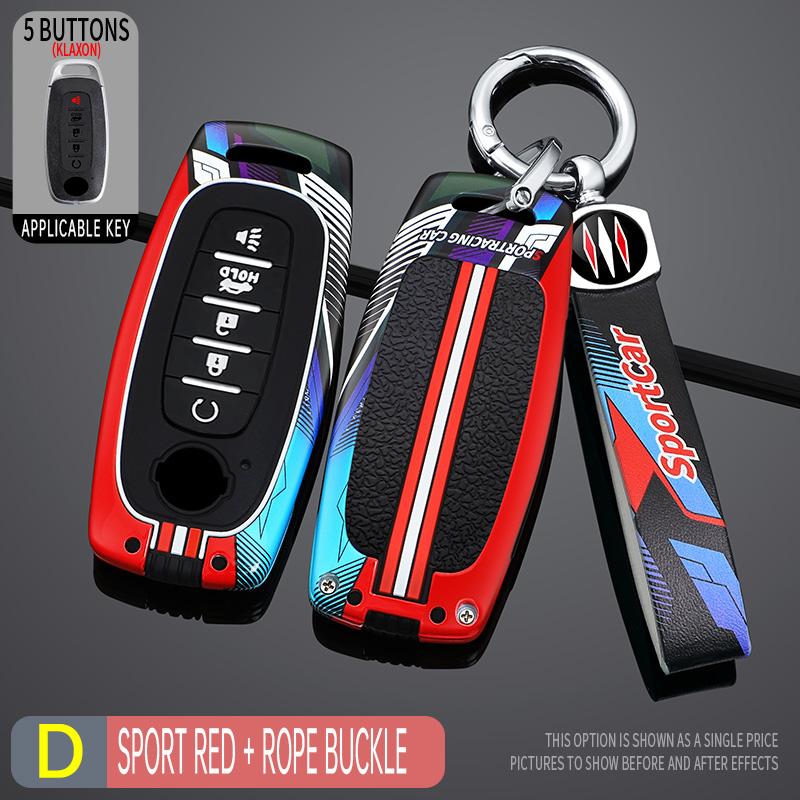 Styling Mouldings Zinc Alloy Car Remote Key Case Cover Fob For Nissan X-trail T33 Qashqai J12 Teana 2022 2023 Protect Shell Hold