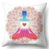 Buddha Head Eye Print Cushion Cover Case Buddhism Decorative Pillow Cover Polyester Home Hotel Car Decoration Pillowcase 45X45CM